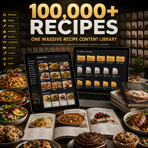 100000-recipes-200-plr-mrr-cookbooks-bundle