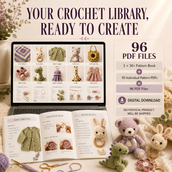 96_pdf_files_digital_crochet_download