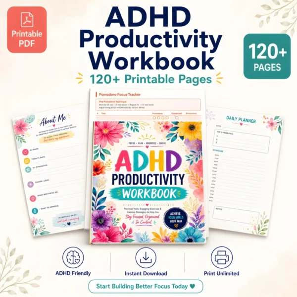 adhd_productive_workbook_canva_template_plr_digital_product