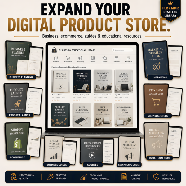 business-ecommerce-educational-digital-products-reseller-library