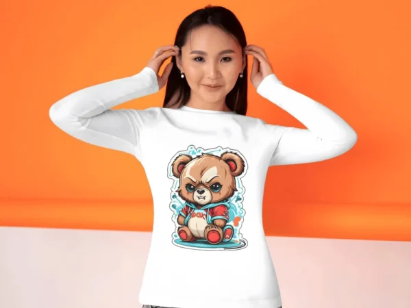 mascot_bear_graphic_design_for_printing_women_slives_shirt