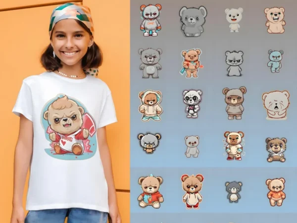 mascot_bear_graphic_design_for_teenagers_accessiories_printing