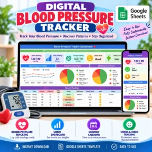 Digital Blood Pressure Tracker Dashboard