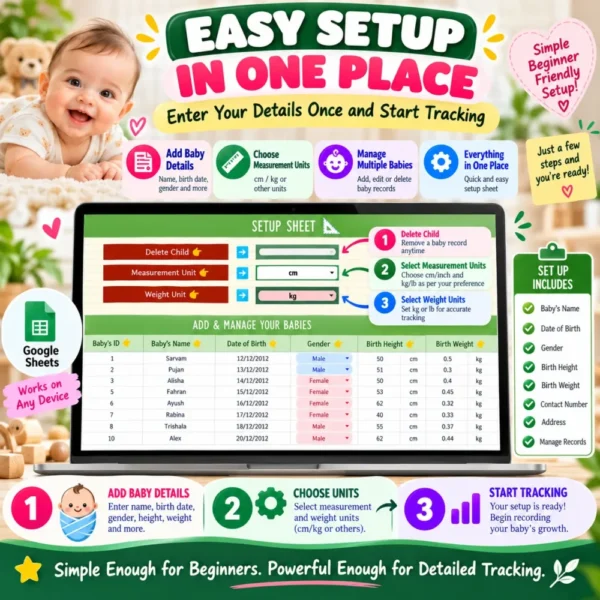 Easy Baby Growth Tracker Setup