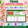 Multiple Baby Growth Tracker Spreadsheet
