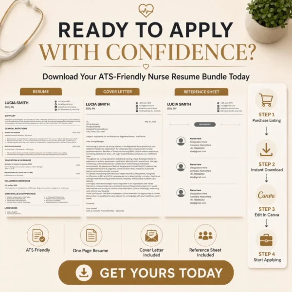 ats-friendly-nurse-resume-bundle-cover-letter-reference-sheet