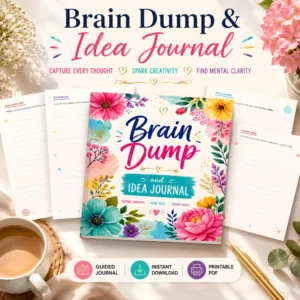 brain-dump-idea-journal-guided-prompts-vibrant-floral