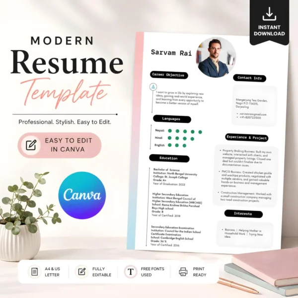 canva-modern-resume-template-professional-editable-design