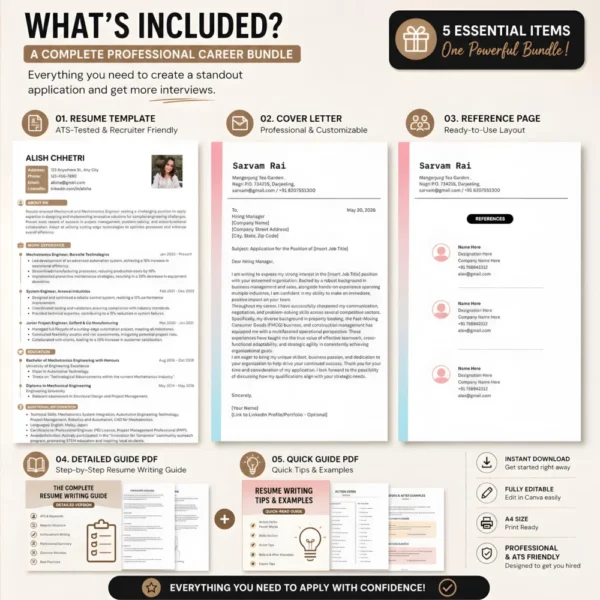 complete-professional-career-bundle-resume-cover-letter-references