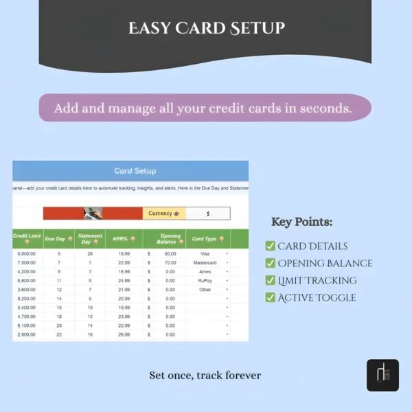 credit-card-setup-easy-management-tracker