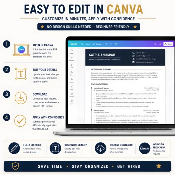 editable-canva-teacher-resume-template