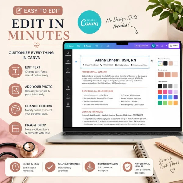 editable-nursing-resume-template-canva-customizable