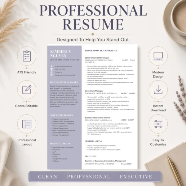 executive-resume-template-modern-design-ats-friendly