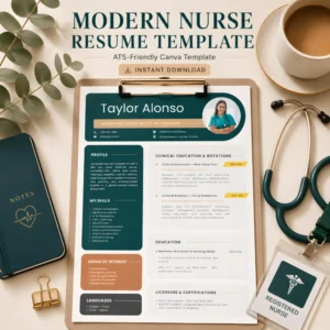 modern-nurse-resume-template-ats-friendly-design