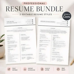 professional-resume-bundle-two-editable-styles