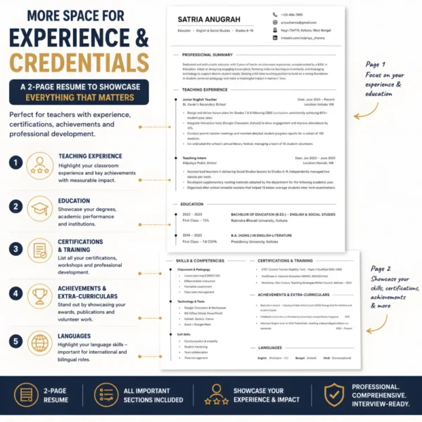 teacher-resume-2-page-experience-credentials
