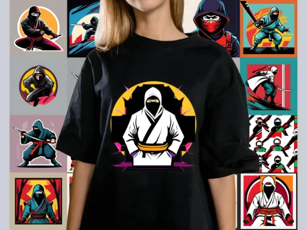 trendy_tshirt_hoodies_ninja_design_ready_to_print_for_girls
