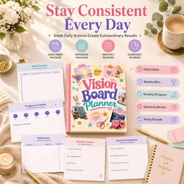 vision-board-planner-daily-habit-tracker-progress-reviews
