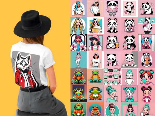 women_wearing_the_cat_design_tshirt